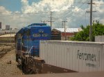 FXE SD40-2 leading an intermodal train